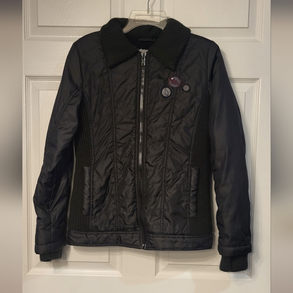 Volcom Womens Black Insulated Snowboarding Ski Winter Jacket Medium